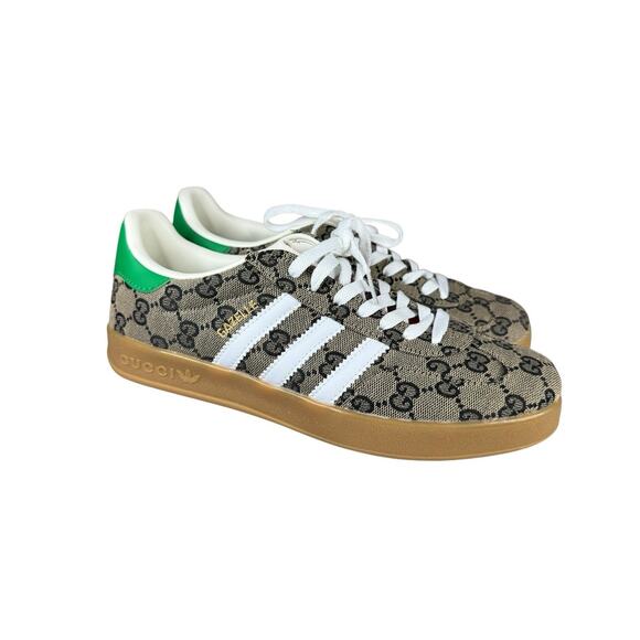 Adidas x Gucci Gazelle Monogram Beige GG Sneaker US 9½ Men’s / Unisex - Picture 1 of 11